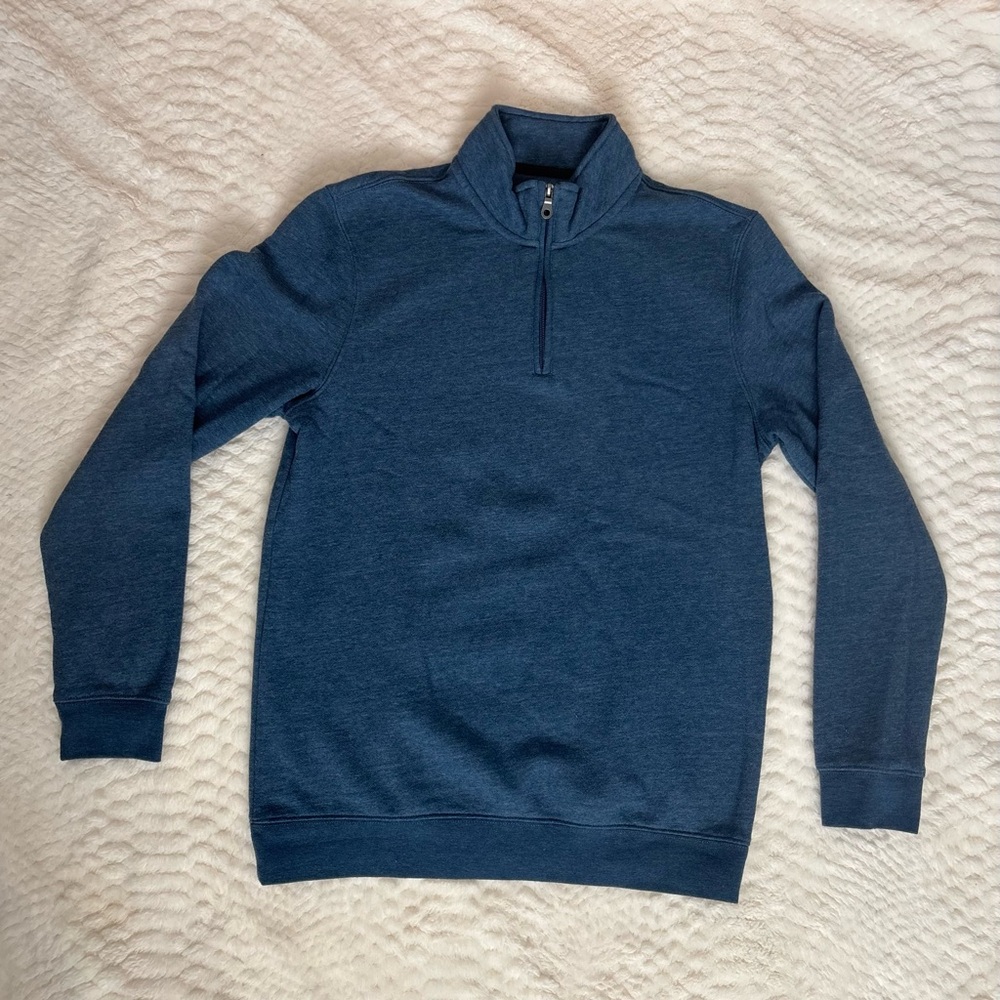 Men's Blue Quarter-Zip Sweater